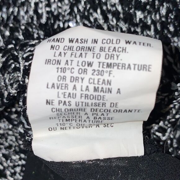 Cartise Black Knit Silver Sequin Sweater With Open Mesh Cutout In Back - Picture 8 of 13